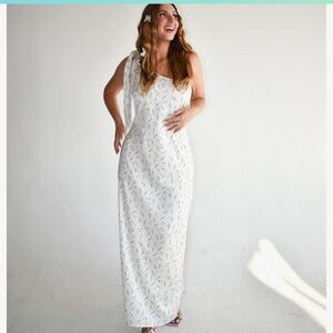 NWT The Drop Delicate Floral Stretch Satin Slip Dress Plus Size 2X